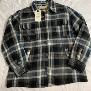 AEO Men's Sherpa-Lined Flannel Jacket (NWT)